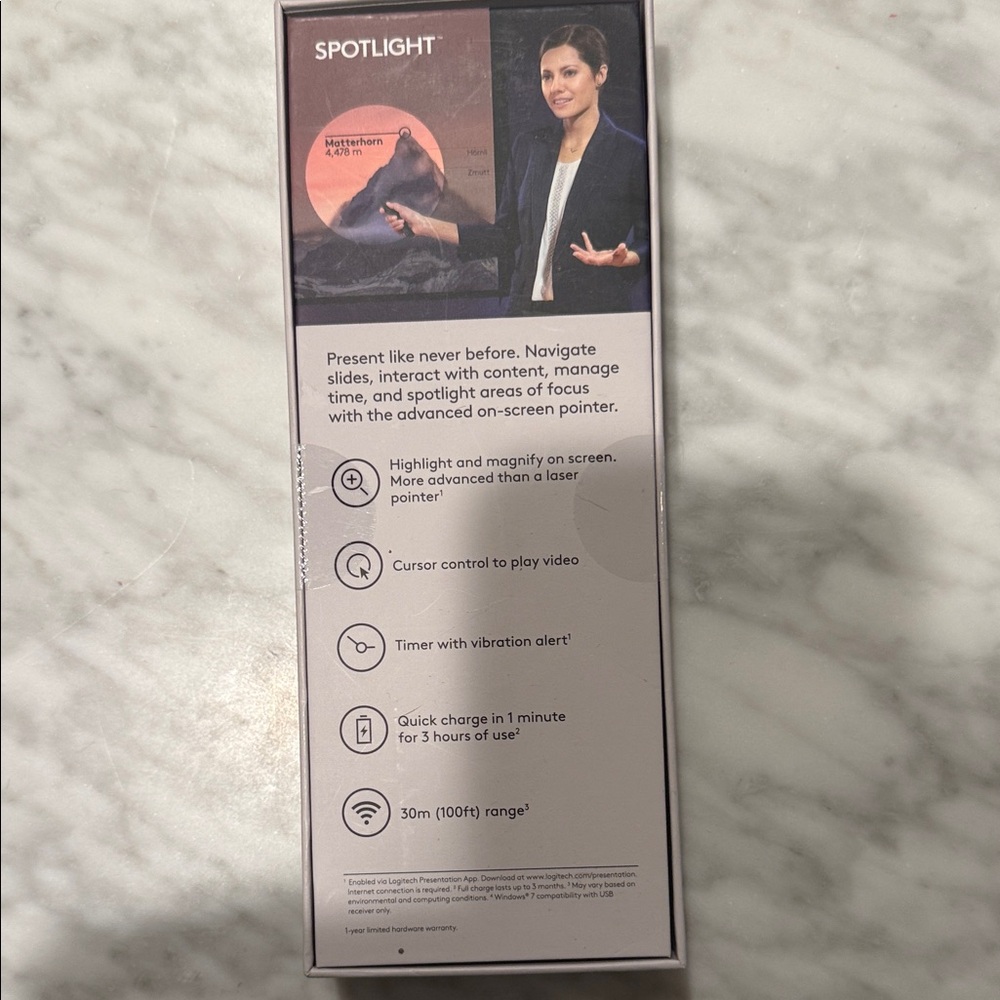 Logitech Spotlight Remote - Dark Gray - Picture 2 of 4